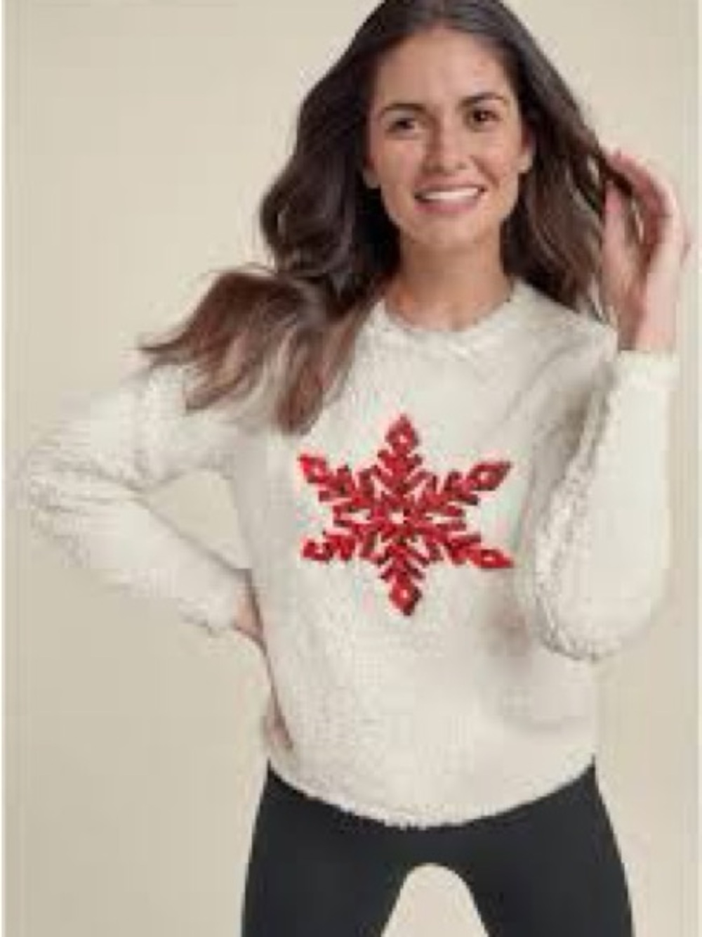 Venus Cozy Cream Snowflake Sweater - Women